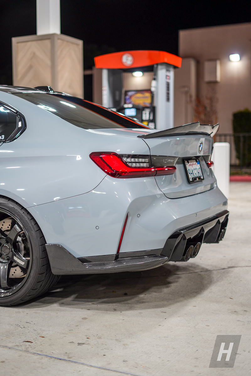 Performance V1 Dry Carbon Fiber Rear Diffuser Extensions G80 M3 Horizon Motorsport