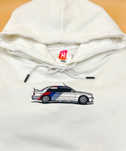 Horizon Motorsport "E30 M3" Embroidered Hoodie - Alpine White