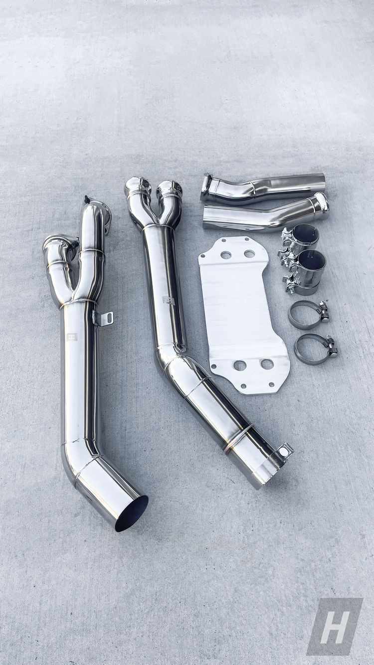 HM S58 Single Midpipe w/ Extended Brace - G80 M3 | G82 / G83 M4