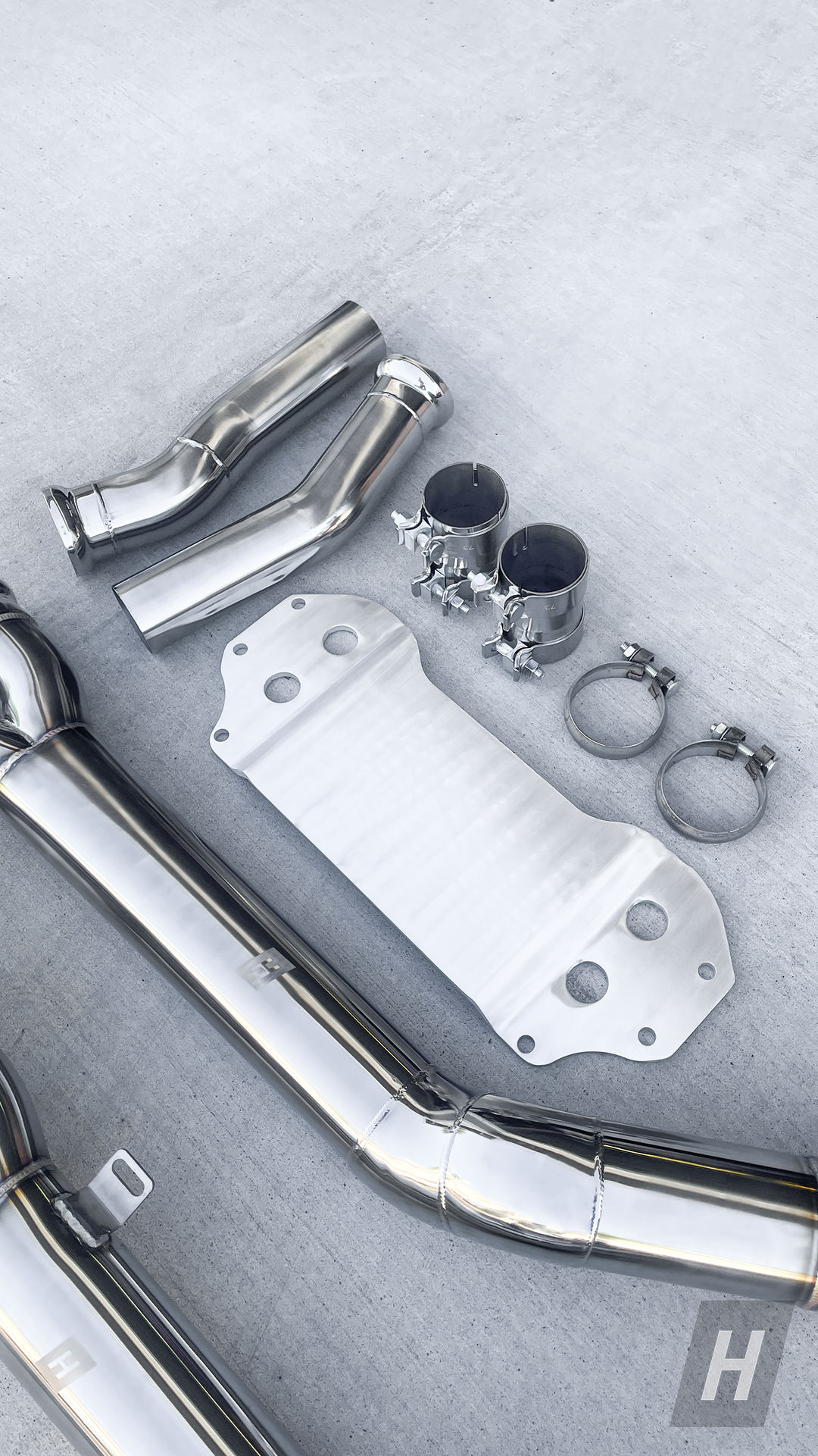 HM S58 Single Midpipe w/ Extended Brace - G80 M3 | G82 / G83 M4