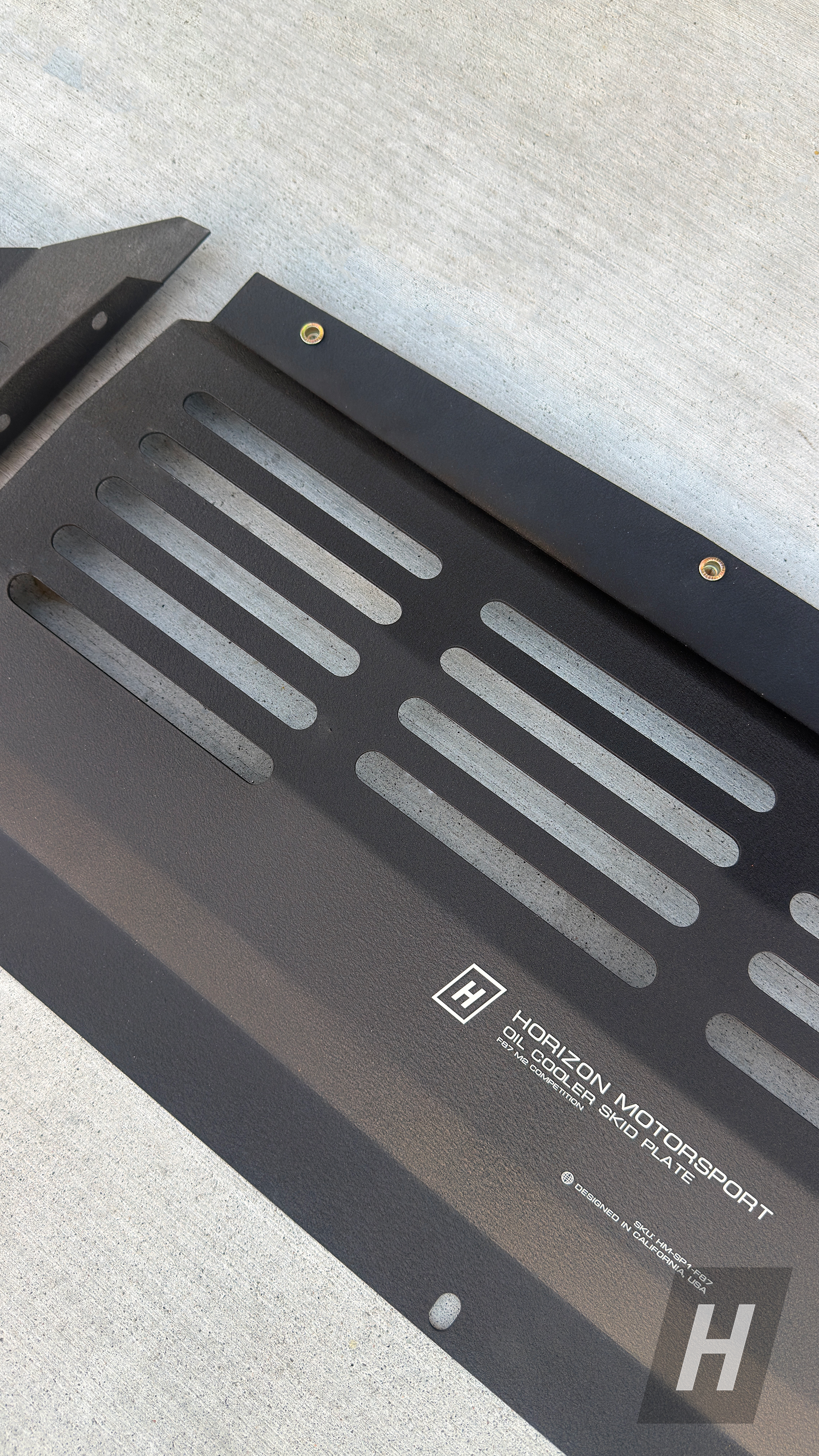 HM S55 Oil Cooler Skid Plate - F87 M2C