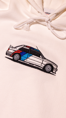 Horizon Motorsport "E30 M3" Embroidered Hoodie - Alpine White