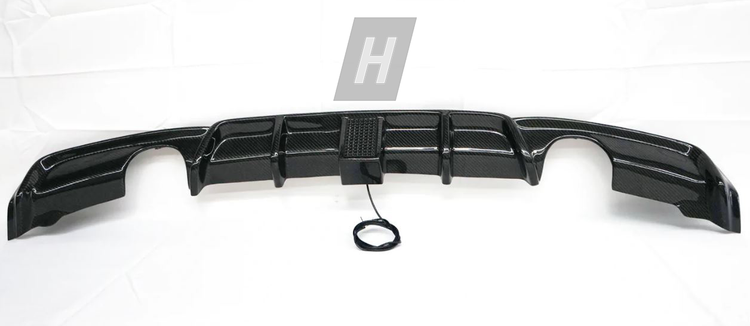 K Style Carbon Fiber Rear Diffuser w/ F1 Brake Light - F3X 3-Series