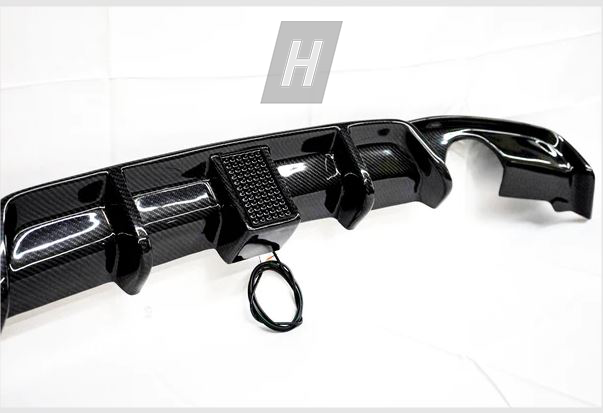 K Style Carbon Fiber Rear Diffuser w/ F1 Brake Light - F3X 3 | Horizon ...