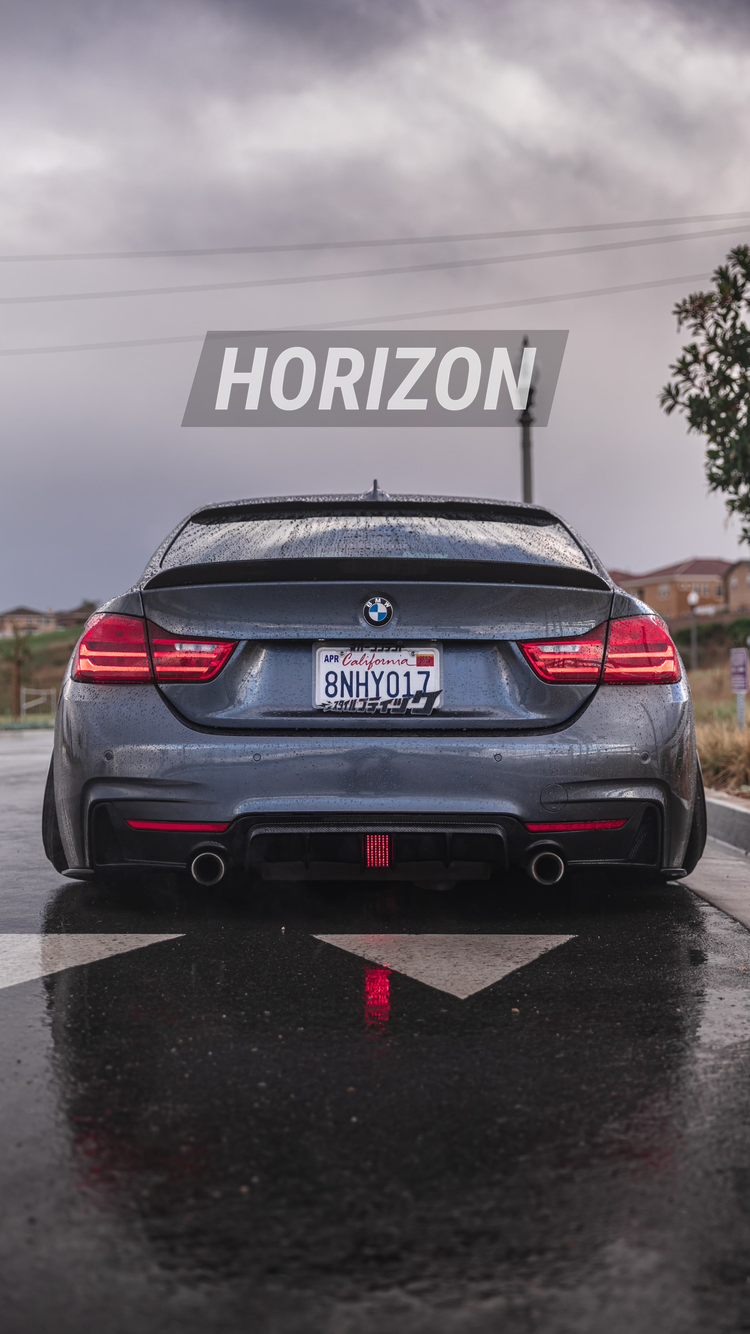 K Style Carbon Fiber Rear Diffuser w/ Functional Third Brake Light - F32 4-SERIES