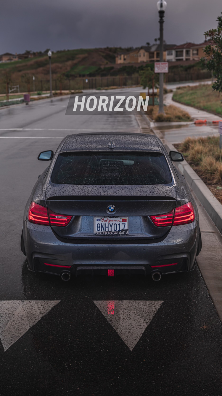 K STYLE CARBON FIBER DIFFUSER w/ FUNCTIONAL THIRD BRAKE LIGHT - F32 4-SERIES