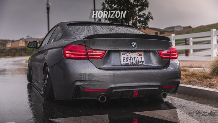 K STYLE CARBON FIBER DIFFUSER w/ FUNCTIONAL THIRD BRAKE LIGHT - F32 4-SERIES